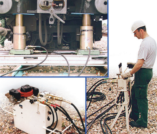 ГИДРАВЛИЧЕСКОЕ ОБОРУДОВАНИЕ ДЛЯ ПОСТАНОВКИ НА ПУТЬ СОШЕДШИХ ВАГОНОВ 